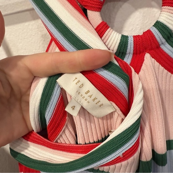 Ted Baker Lyndiaa Tutti Frutti Bodycon Ribbed Knit Sweater Dress 4 - Picture 4 of 7